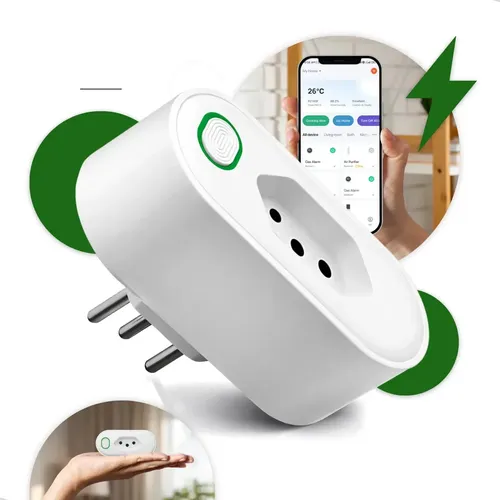 Tomada Inteligente Wi-Fi Kateluo 16A com Monitor de Consumo